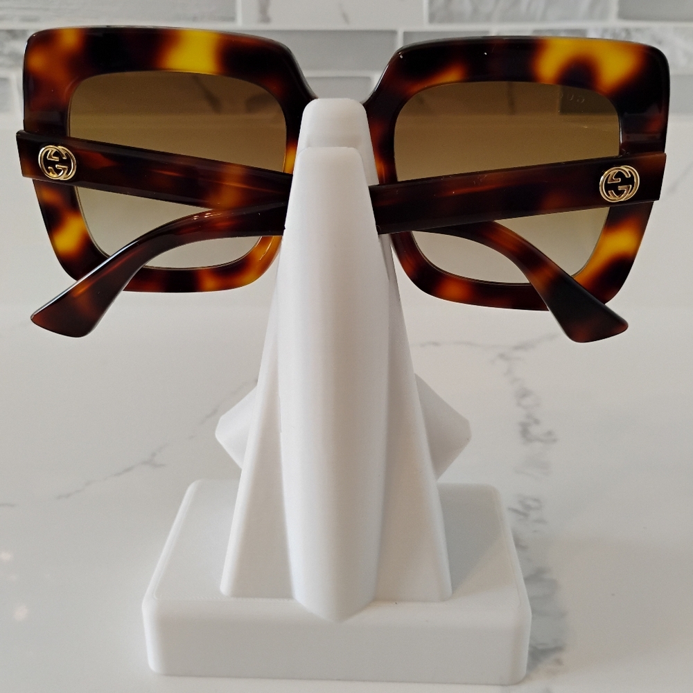 NWT Gucci Sunglasses (53-25-145) Havana Tortoise Shell Square - Picture 4 of 15
